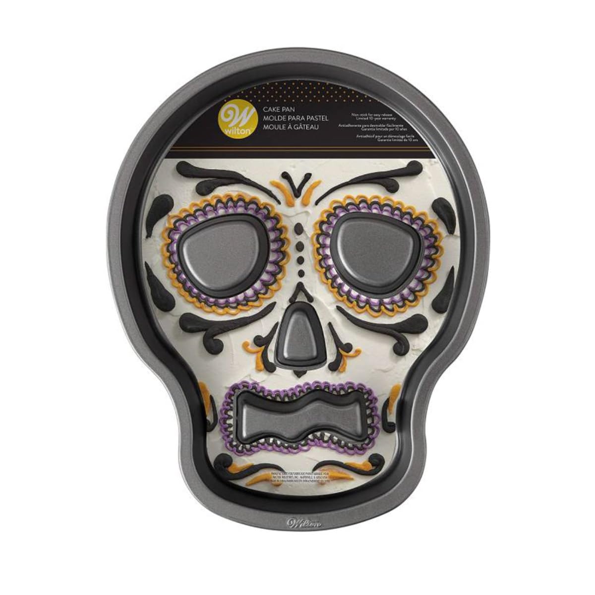 Wilton Halloween Non-Stick Skull Cake Tin 9.5 x 12 Inches
