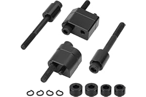 LKV Black 1" & 1.5" Driver Floorboard Extensions for Harley Davidson Touring 2009-2024 & Tri-Glide 2009-2013, Aluminum, Front