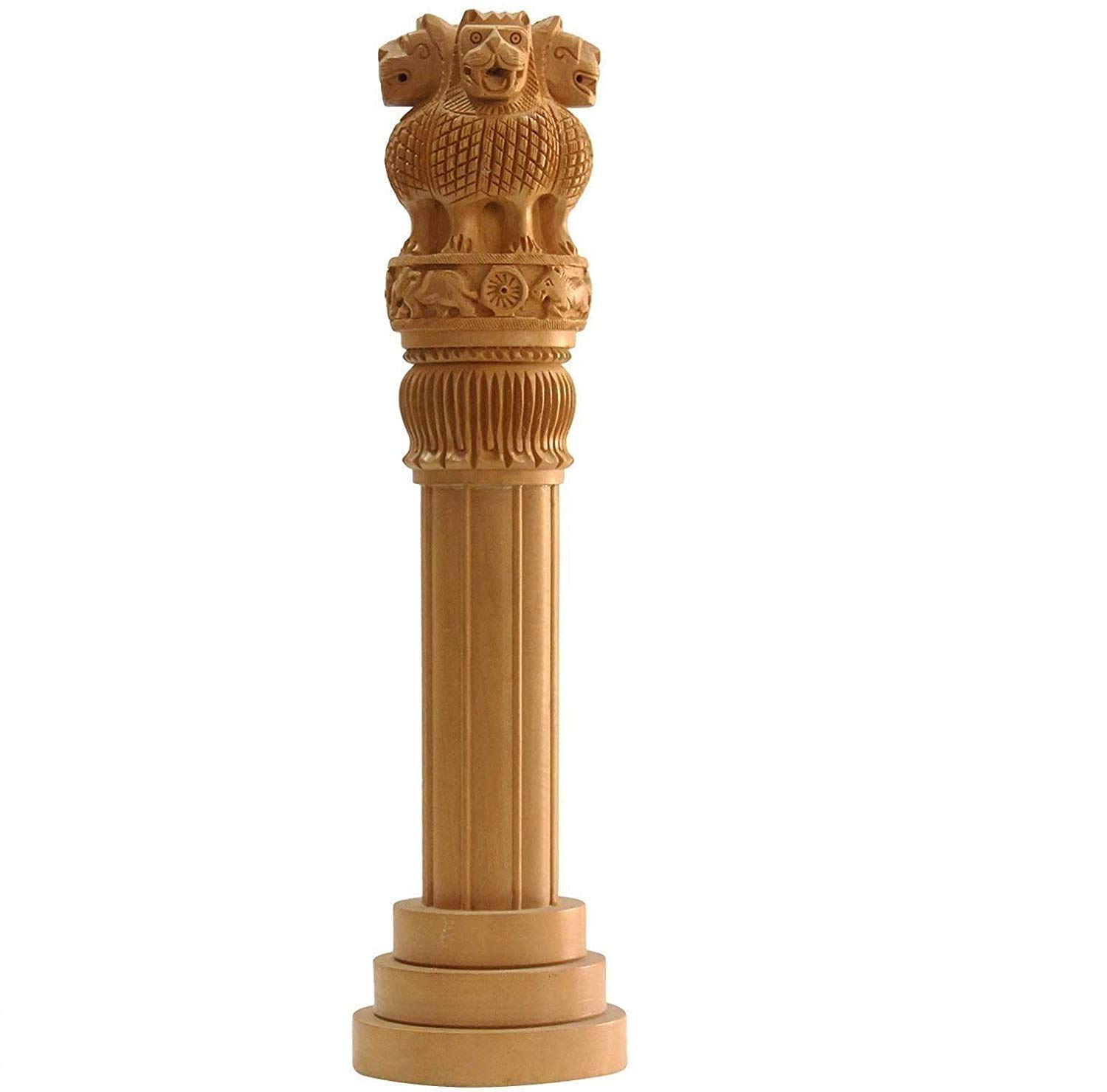 Buy TRENDY HOME Large Single Wooden Ashoka Stambh/Pillar 8 inches Size