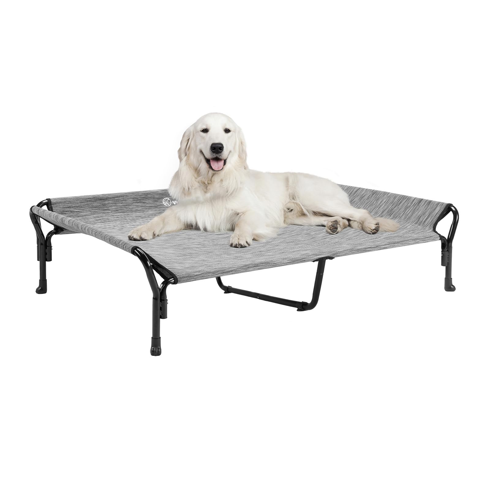 Image showcasing Veehoo Cooling Elevated Dog Bed, XL Raised Pet Cot with Guardrail ...
