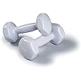 SPRI Dumbbells Hand Weights Set of 2 - Vinyl Coated Exercise & Fitness Dumbbell for Home Gym Equipment Workouts Strength Training Free Weights for Women, Men (1-10 Pound, 12, 15, 18, 20 lb)