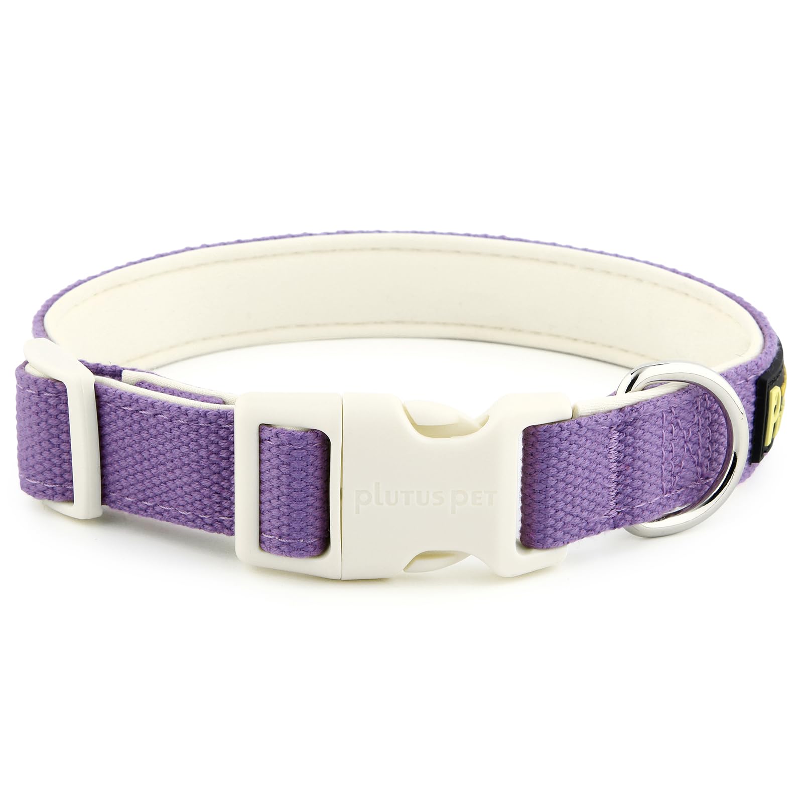 Photo 1 of  pack of 2 Plutus Pet Cotton Dog Collar, Heavy Duty Collar with Soft Padding, Adjustable and Comfortable for Small Medium and Large Dogs, Purple, XS