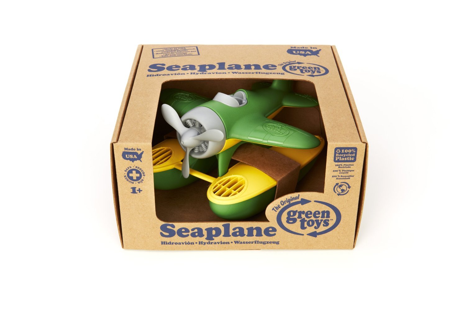 Green Toys Seaplane in Green Color - BPA Free, Phthalate Free Floatplane for Improving Pincers Grip. Toys and Games ,9 x 9.5 x 6 inches