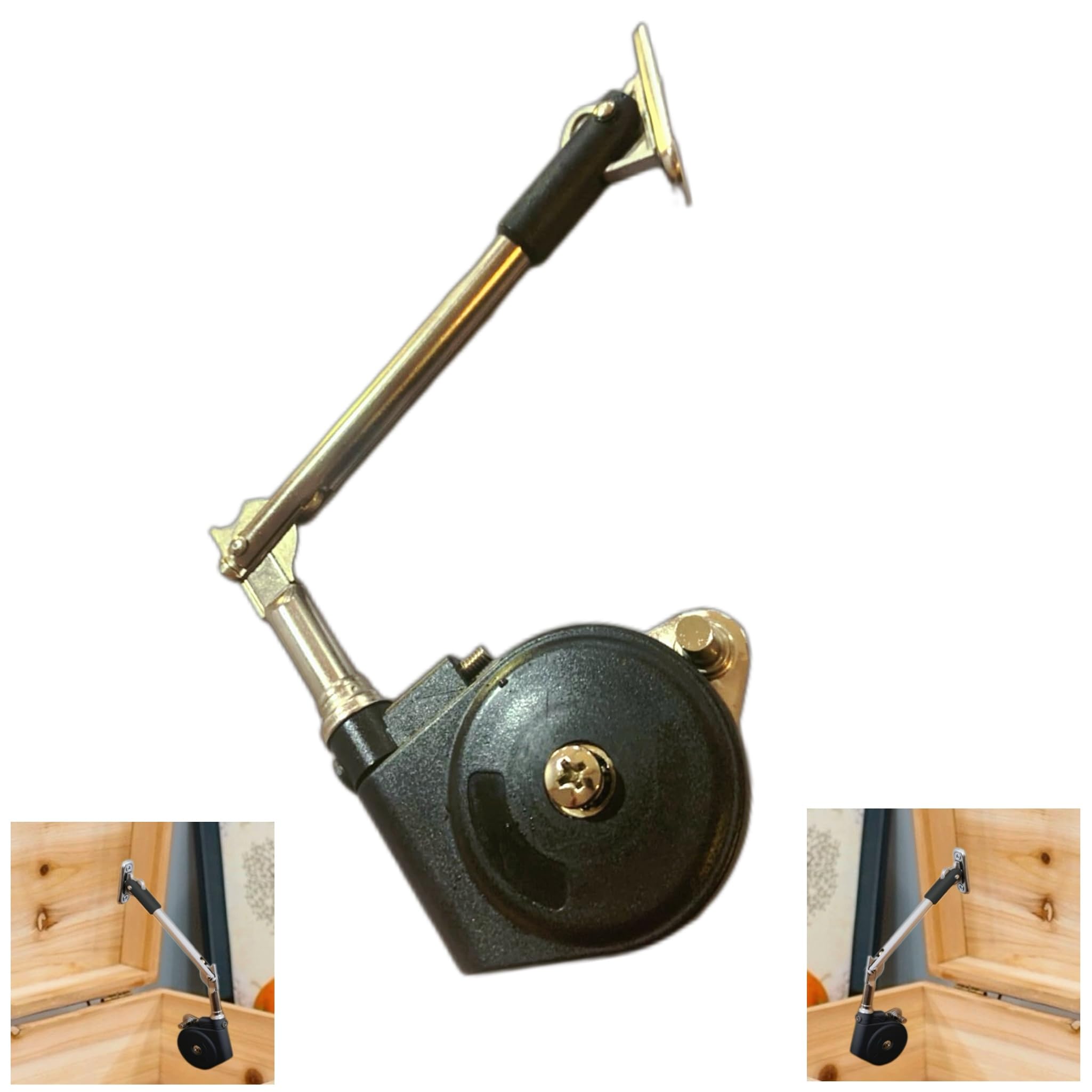 Photo 1 of 1 Pack | Toy Box Hinges Soft Close, Lid Support Chest Hinges for Wooden Box Trunk, Soft Close Hinge for Toy Box Lift up Flip Doors 15-25lb/2pcs 6-12lb/1pc