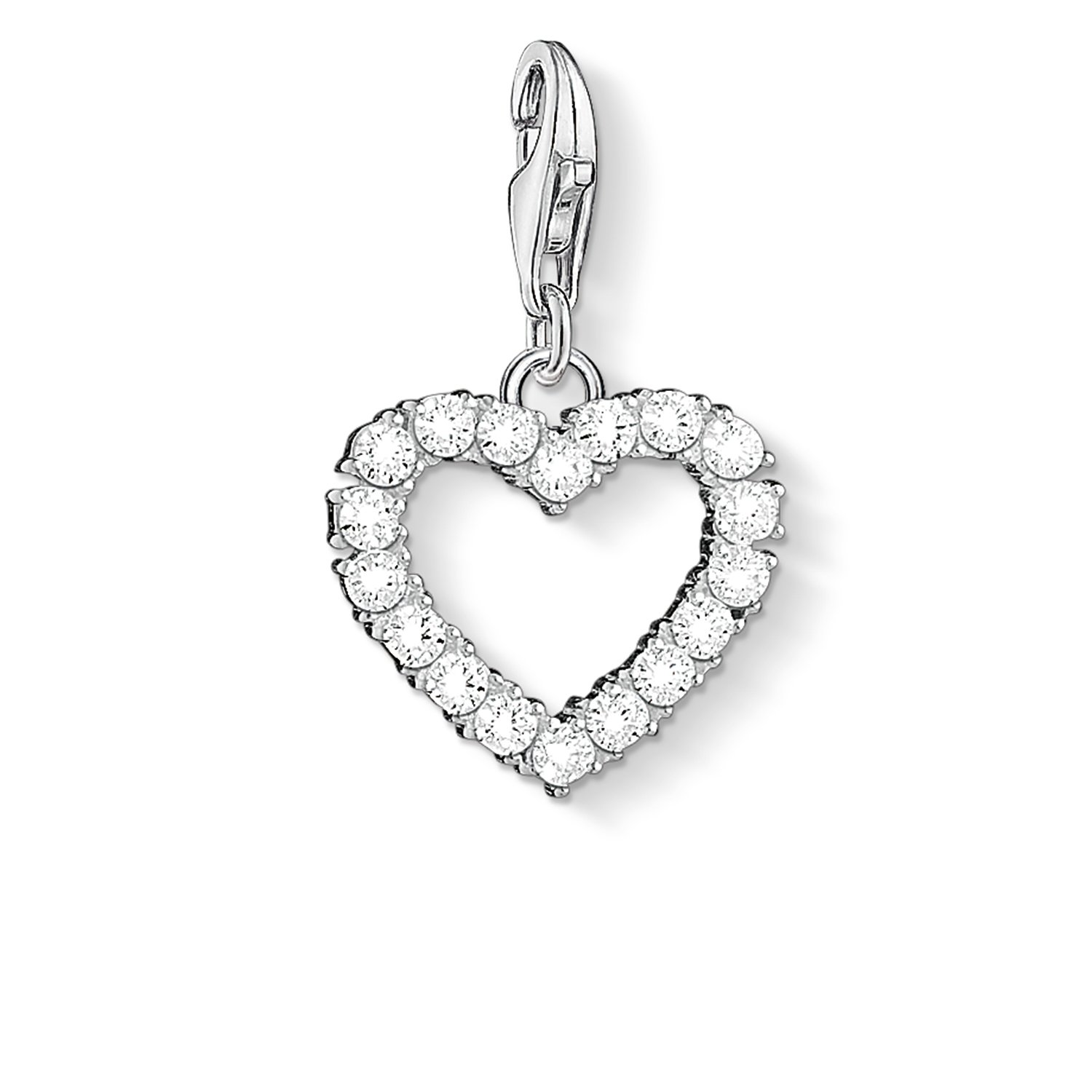 Thomas Sabo Women Charm Pendant Romantic Heart Charm Club 925 Sterling Silver 1482-051-14 โ image 1