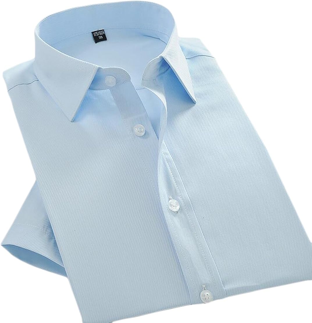 mens short sleeve no iron dress shirts