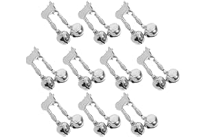 GLEAVI 20Pcs Stainless Steel Fishing Rod Bells with Clip-On Dual Alarm for Night and Ice Fishing Anti-Drop