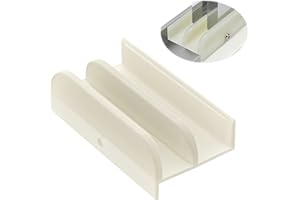 M6219 Sliding Shower Door Bottom Guide for Top Hung Systems, Glass Door Track Guide, Replacement Parts, 1/2" Wide Channels, P