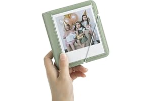 HIYQIN Stylish Small Photo Album for Instax Wide Instant Camera, 28 Pockets Retro Photo Album Fits for Fujifilm Instax Wide 4