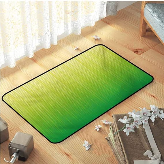 Anyangeight Lime Green Entrance Mat, Modern Area Rug Good