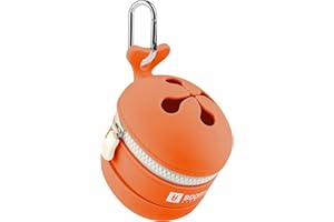 Booms Fishing Portable Trash Pouch: Silicone Expandable & Collapsible Fishing Line Waste Cantainer - Eco-Friendly Reusable Garbage Holder for Fishing, Hiking, Camping & Outdoor Activities - ST2 Orange