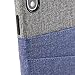 Dockem Luxe Wallet Case for iPhone X/XS: Slim Minimalist Case w/ 2 Credit Card Holder Slots: UltraGrip Canvas Style Synthetic Leather (Blue and Grey)