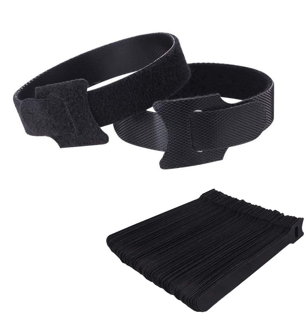 SHENTIAN Cable Ties 100 Straps Reusable Adjustable Cable Ties for Computer, 0.47"*5.9"