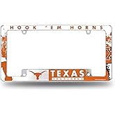 Rico Industries NCAA Standard 12" x 6" Chrome All Over Automotive License Plate Frame for Car/Truck/SUV (T-U Schools)