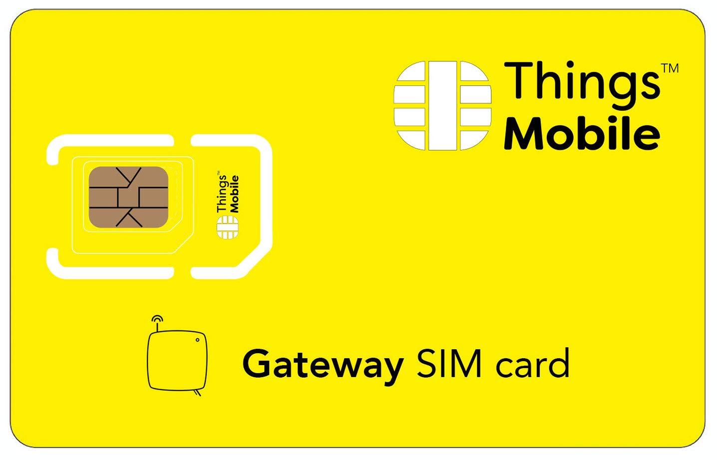 GATEWAY Things Mobile Sim Card with Global Coverage and Multi-Operator Network GSM/2G/3G/4G LTE, No Fixed Costs, No Expiration and Competitive Fees, with 10€ Credit Included