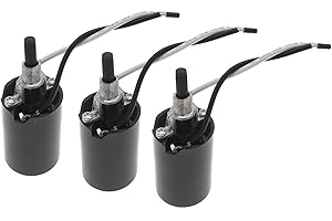 E26 Medium Base Phenolic Socket,E26 Socket with Rotary Knob Switch (3-Pack)