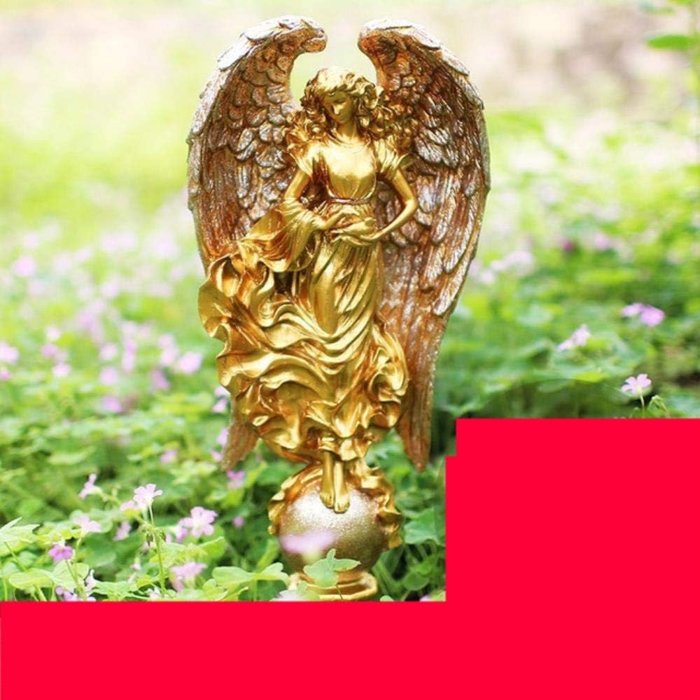 LIANGRAN Sculpture Ornament 50Cm Goddess Of Victory Angel Figurines Mascot Victory Goddess Art Sculpture Resin Art&Craft Home Decoration Ornaments,Gold