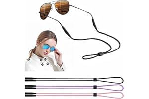 BANSTLE Eyeglasses Holder Strap - 3 Pcs Adjustable Eyewear String Lanyard Retainer - Sunglasses Strap for Men, Women and Kids
