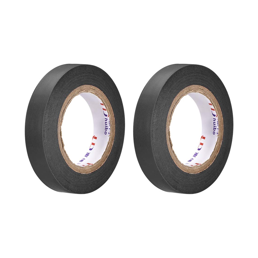 uxcell Insulating Tape 12mm/0.47inch Width 14.5M/47.5ft Long 0.15mm Thick PVC Electrical Tape Rated for Max. 400V 80C Use Black 2pcs
