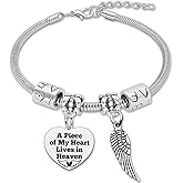 Memorial Bracelets for Women Stainless Steel Remembrance Gift for Loss Bracelet in Memory of Loved Dad Mom Gifts Sympathy Bracelet Gifts Remembrance Bereavement Bracelets Christmas Birthday Gift