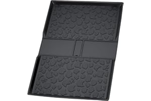 JINGROOM All Weather Mat for Jeep Wrangler Deluxe 4 Seater Stroller Wagon- Waterproof Silicone Floor Pad Accessory Protect from Mess, Dirt, and Water (Black)