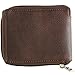 Alpine Swiss Men's Leather Zip Around Wallet ID Card Window Secure Zipper Bifold