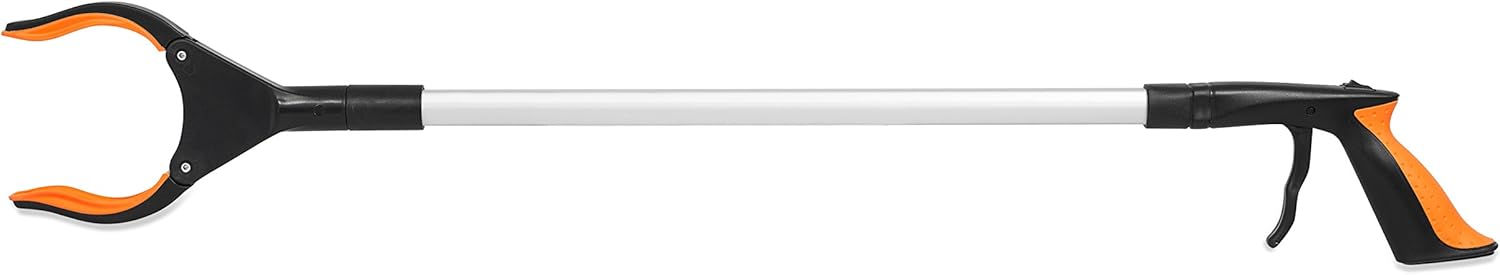 BirdRock Home Grabber Pick Up Tool with LED Light - 32 inch - Light Weight Aluminum Design - Reaching Aid - Articulating Rubber Head - Rubber Grip: Health & Personal Care