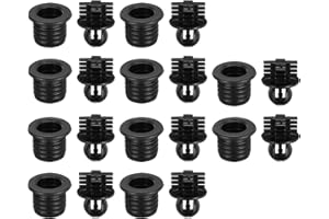 MECCANIXITY Speaker Grill Guides Plastic Black Ball Socket Type Frame Box Body Fixing Snap Fastener Buckle 10.6mm x 10.8mm fo