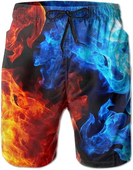 men's flame swim trunks