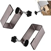 2 Pcs Drawer Front Installation Clamps,Drawer Fixing Clip,Stainless Steel Screw Adjustment Drawer Furniture Clip Cabinet Hard