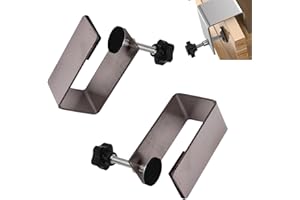 2 Pcs Drawer Front Installation Clamps,Drawer Fixing Clip,Stainless Steel Screw Adjustment Drawer Furniture Clip Cabinet Hard