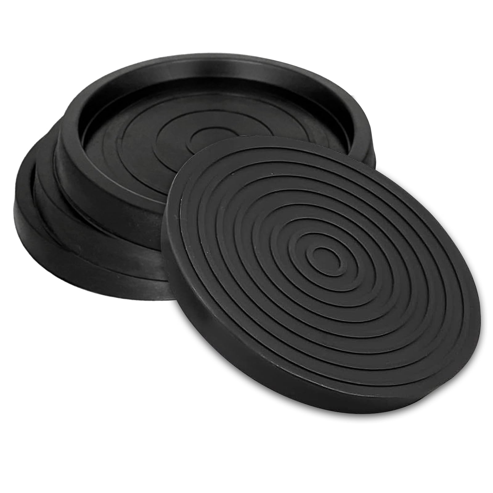 Furniture Caster Cups, Rubber Chair Leg Feet Caps Non Slip Furniture Coasters Pads Leg Floor Protectors for Carpet Bed Cabinet-4pcs