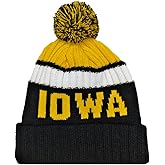 Hoiboo Beanie Knit Hat with Pom Winter Cuffed Cap Sport Fans Gift for Men Women