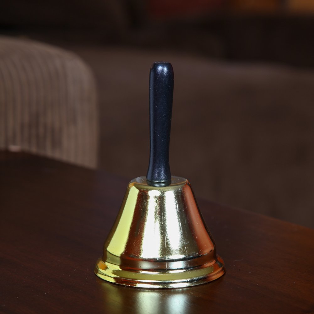 Gold Getting Attention 3.5” Diameter Bell for Signaling Assistance Long