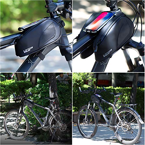 image for VUP Bike Bag for Top Tube, Bicycle Front Tube Frame Bags w/Open-face 1