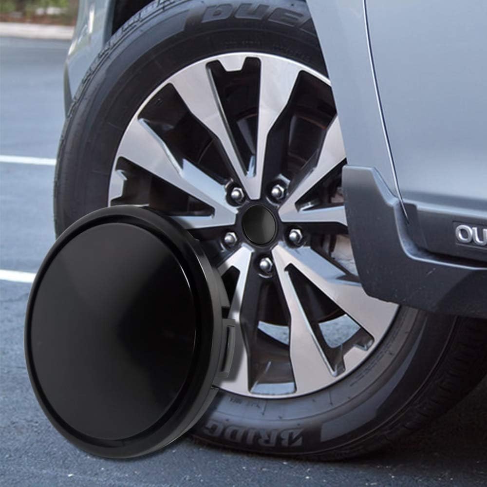 56mm Black ABS Car Wheel Center Hub Caps Set of 4: Automotive
