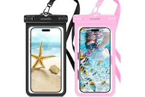 smartlle Waterproof Phone Pouch Case - 2 Pack, Cell Phone Dry Bag for iPhone 14 13 12 11 Pro Max XS Plus XR, Galaxy S23 S22 S21, IPX8 Waterproof Phone Holder for Vacation Underwater Beach Necessities