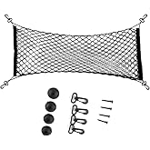 ZIMISI Car Cargo Net, Elastic Stretchable Car Trunk Cargo Storage Net with Hooks, Double-Layer Nylon Truck Organizer Mesh, Vehicle Interior Accessories for Most SUVs, Trucks (35.4x15.7 inch/90&times;40 cm)