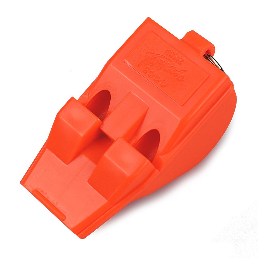 ACME Tornado T2000 Pealess Whistle - 125 dBA - No Freeze, No Block - Sports Referee, Coach, Safety - BPA-Free - Made in England - Day Glow Orange