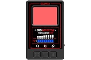 SELOWEA Hidden Camera Detectors, Spy Camera Detector, Anti-Spy RF Signal Finder, Portable Bug Sweeper, GPS Tracker Detector for Home, Office, Hotel, and Travel