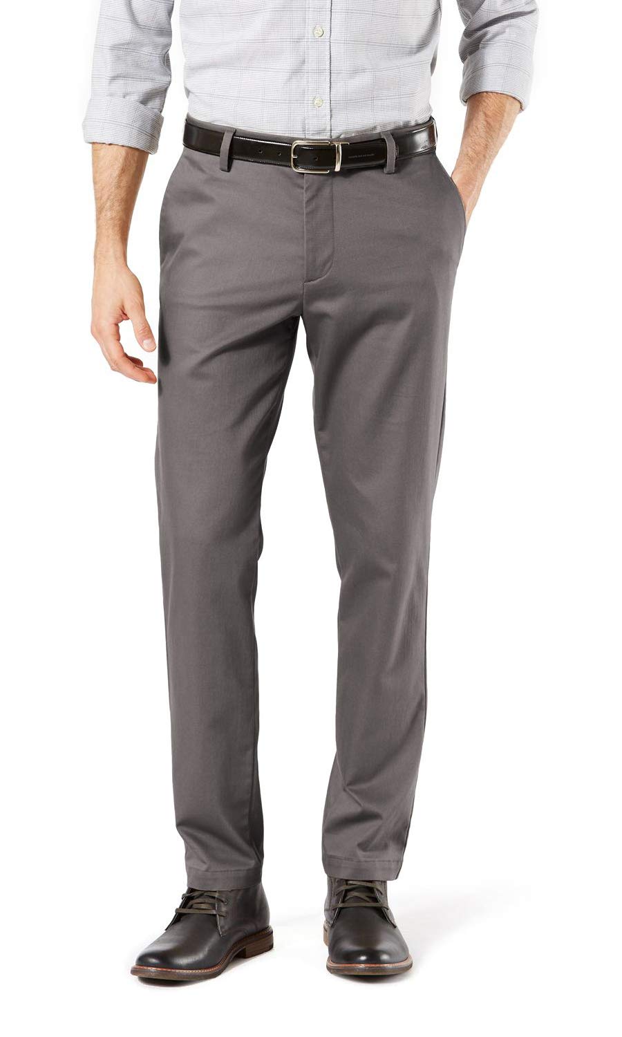 Photo 1 of Dockers® Men's Classic Fit Signature Khaki Lux Cotton Stretch Pants, Magnet, 30W x 30L  (Navy Blue)