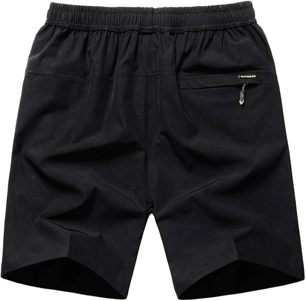 JINSHI Men's Outdoor Quick Dry Lightweight Sports Shorts Zipper Pockets : Clothing