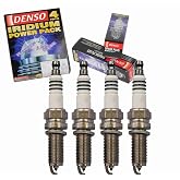 4 pc DENSO Iridium Power Spark Plugs for Kia Optima 2.0L 2.4L L4 2013-15 | World's smallest 0.4mm iridium tip fires on less voltage - sharper response, 40,000-60,000 mile efficiency.