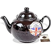 Handmade Original Brown Betty 4 Cup Teapot with "Original Staffordshire" Logo (1-Pack)