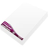 White Polystyrene Flexible Plastic Board Sheet, Plastic Sheets for Crafts, 8.5" x 11" (.020 Thick) Styrene Sheet, Plasticard, Craft Plastic Sheets, Styrene Sheets Durable Plastic Sheet (5-Pack)
