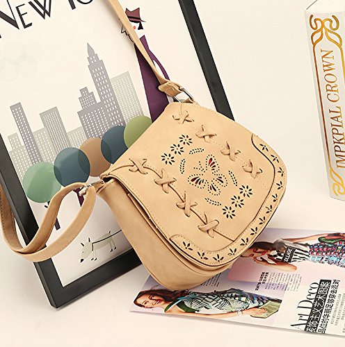image for Toniker Women's Crossbody Saddle Bags PU Leather Small Shoulder Bag wi