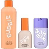 Bubble Skincare PM Routine Set - Cleanser, Exfoliating Serum, Sleep Mask