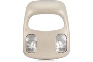 ISINFLASH Overhead Console Dome Map Reading Light, Interior Roof Ceiling Center Console Housing Compatible with Dodge Ram 1500 2500 3500 4500 5500 2002-2010 Replaces OE 1DK78BD1AA