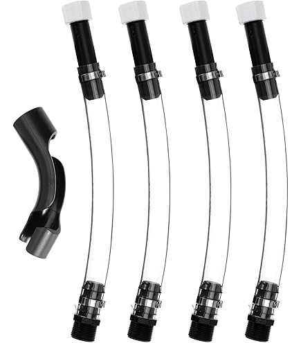 Datanly 10 Pack Racing Fuel Filler Jug Hose 14 Inch Transparent Gas Can Hose With 3 Pack Bender Clear Filler For Racing Container Fuel Tank 3/5/5.5 Gallon Gas Can