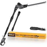 Pole Hedge Trimmer Cordless Compatible with Dewalt 20V MAX (Tool Only) | 18" Dual-Action Blade, Sectional Extension for Up to 14 FT Reach, 135&deg; Adjustable Head, for High Branches